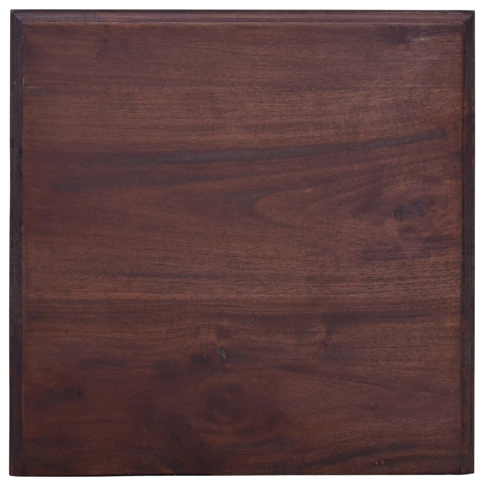 vidaXL Bedside Cabinet Classical Brown Solid Mahogany Wood