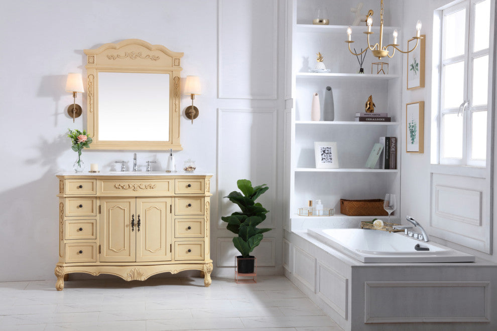 48" Single Bathroom Vanity, Vintage Mint