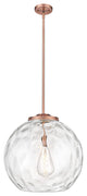 Athens Water Glass Pendant, Antique Copper, Clear Water Glass, Clear Water Glass