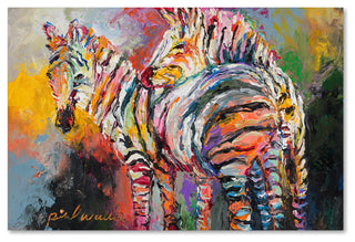 Richard Wallich 'Zebras' Canvas Art, 19 x 12