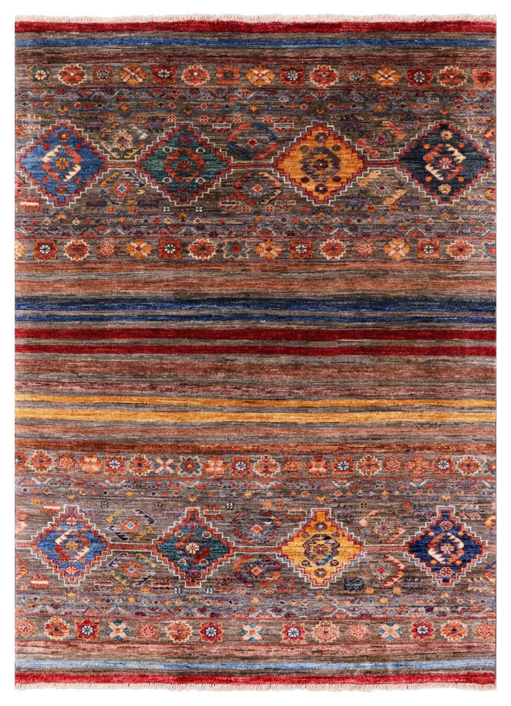 Hand Knotted Super Kazak Khorjin Rug 4' 1" X 5' 9" Q5230
