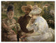 "On the Terrace at Sevres" Digital Paper Print by Marie Bracquemond, 24"x19"