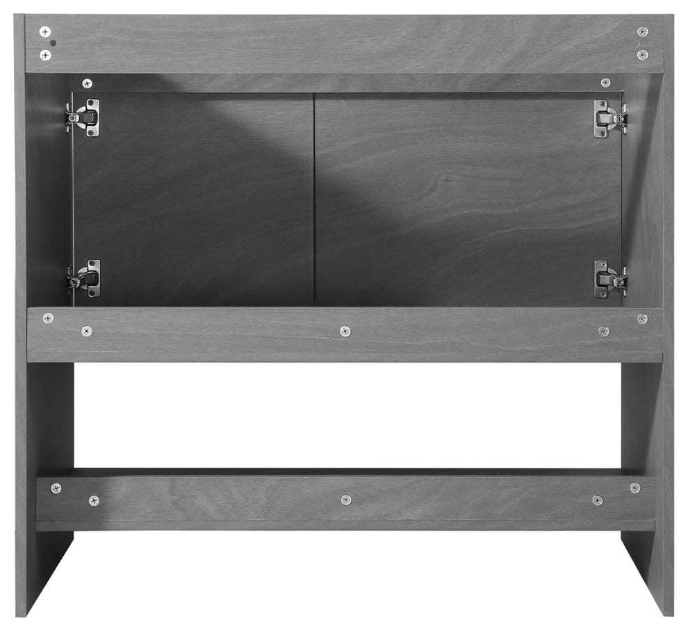 Phoenix Bath Vanity With Ceramic Sink - Full Assembly Required, Classic Grey, 36 Inch