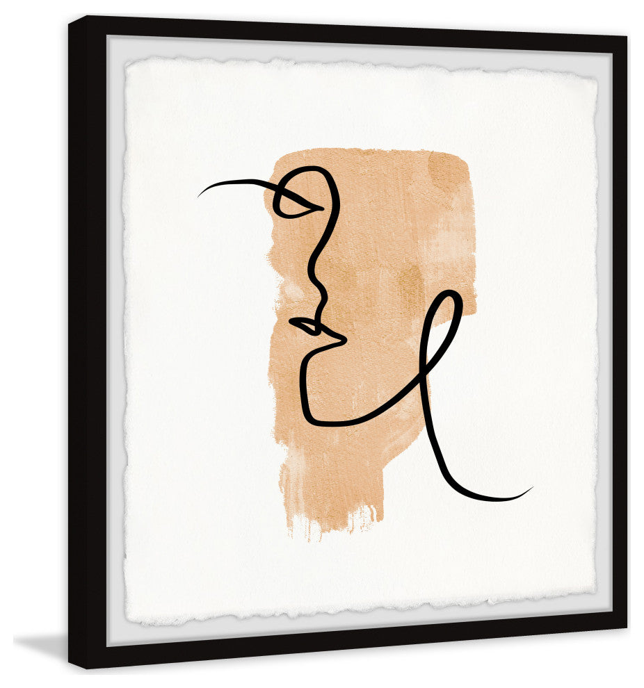 "Random Line" Framed Painting Print, 18x18