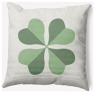 Lucky Clover St. Patrick's Day Throw Pillow, Laurel Tree Green, 26x26"