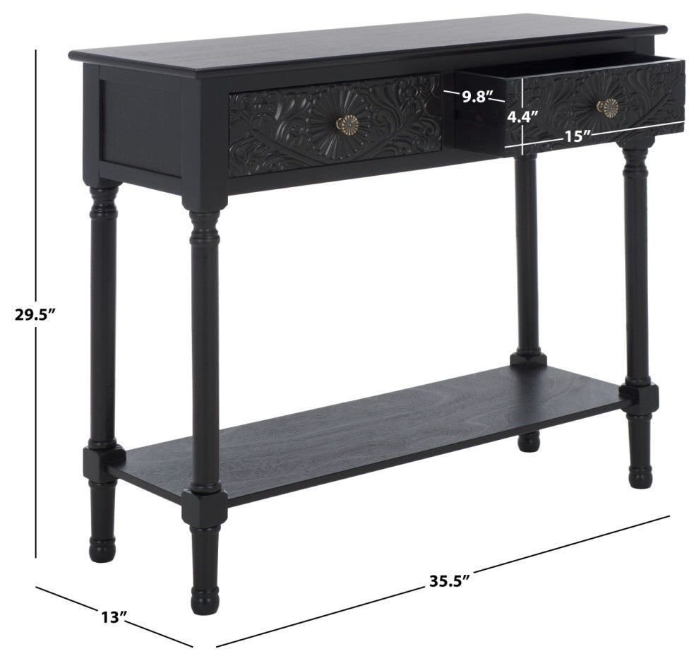 Safavieh Josie 2-Drawer Console Table, Black