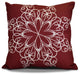 Decorative Holiday Pillow Geometric Print, Cranberry, 18"x18"