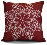 Decorative Holiday Pillow Geometric Print, Cranberry, 18"x18"