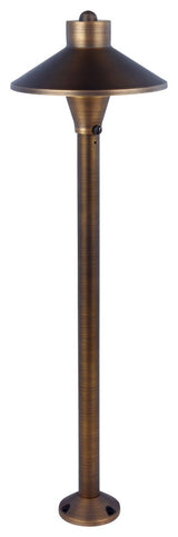 Path Light D7" H24"Antique Brassincludes Stakeg4 Halogen 20W