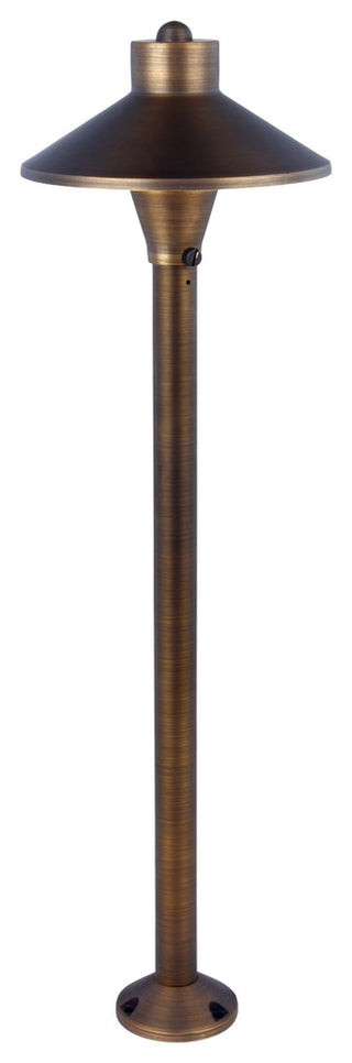 Path Light D7" H24"Antique Brassincludes Stakeg4 Halogen 20W