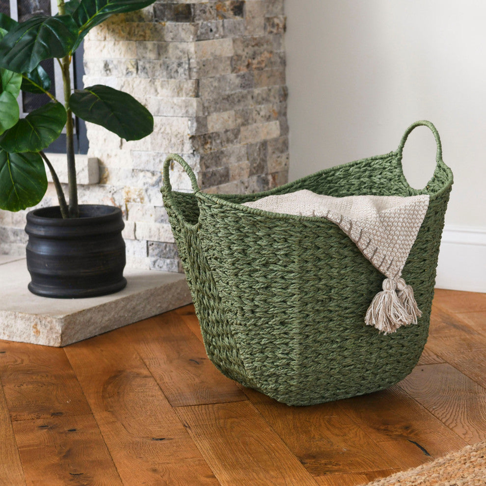 Paper Rope Basket With Handles