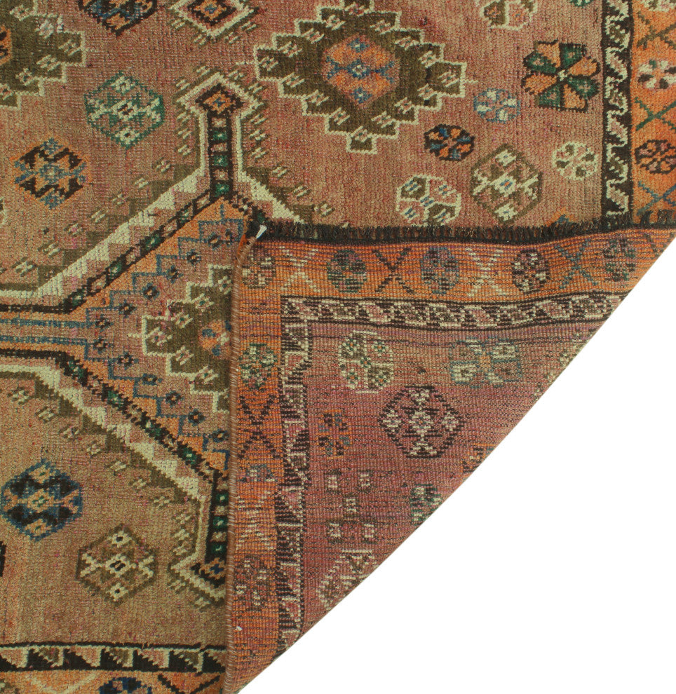 Fine Vintage Distressed Creed Rust Rug