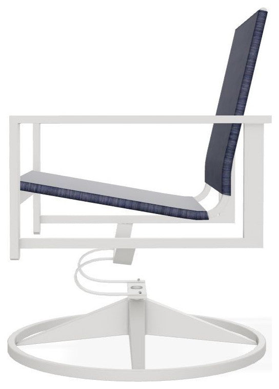 Tribeca Sling Outdoor Swivel Rocker, Collect Indigo/Snow