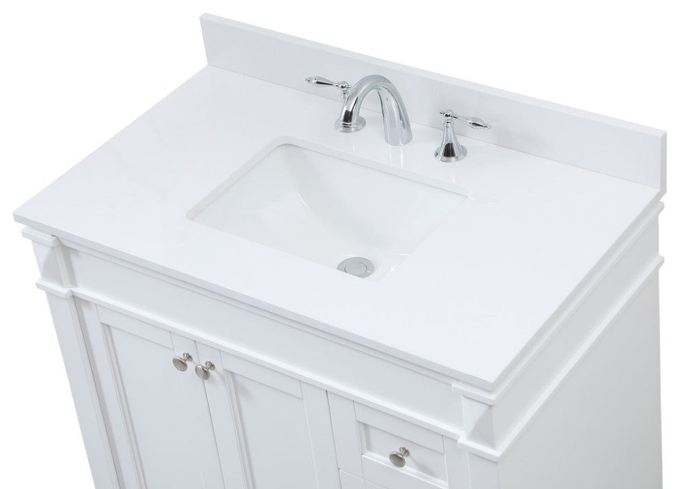 Home Living 21" Transitional White-Light Bathroom Vanity
