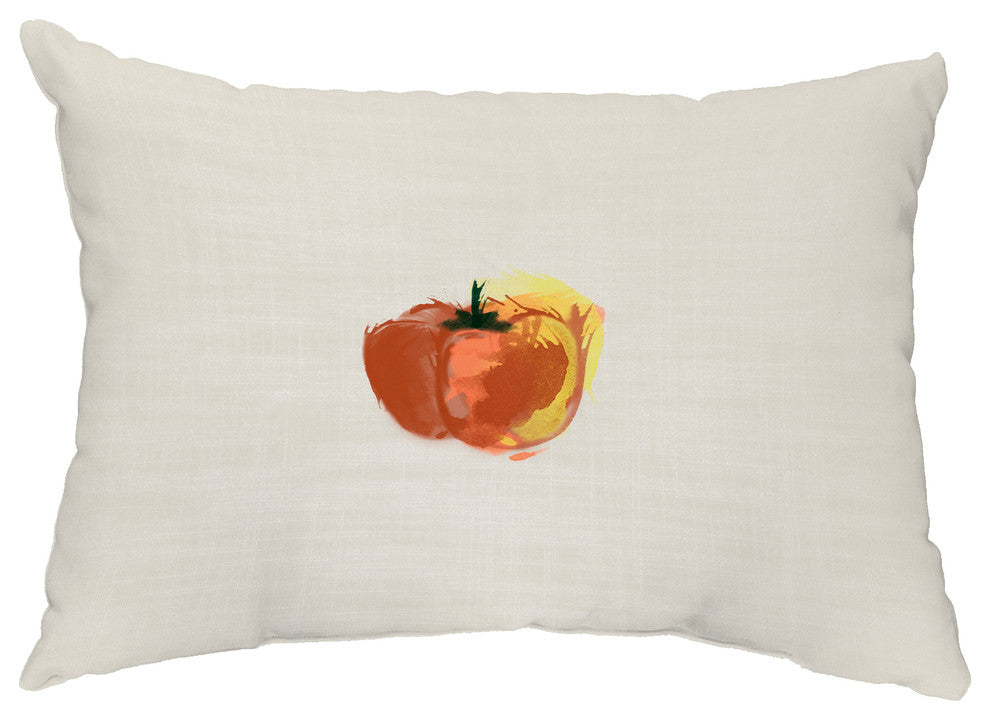 Pepper 14"x20" Floral Decorative Outdoor Pillow, Rust