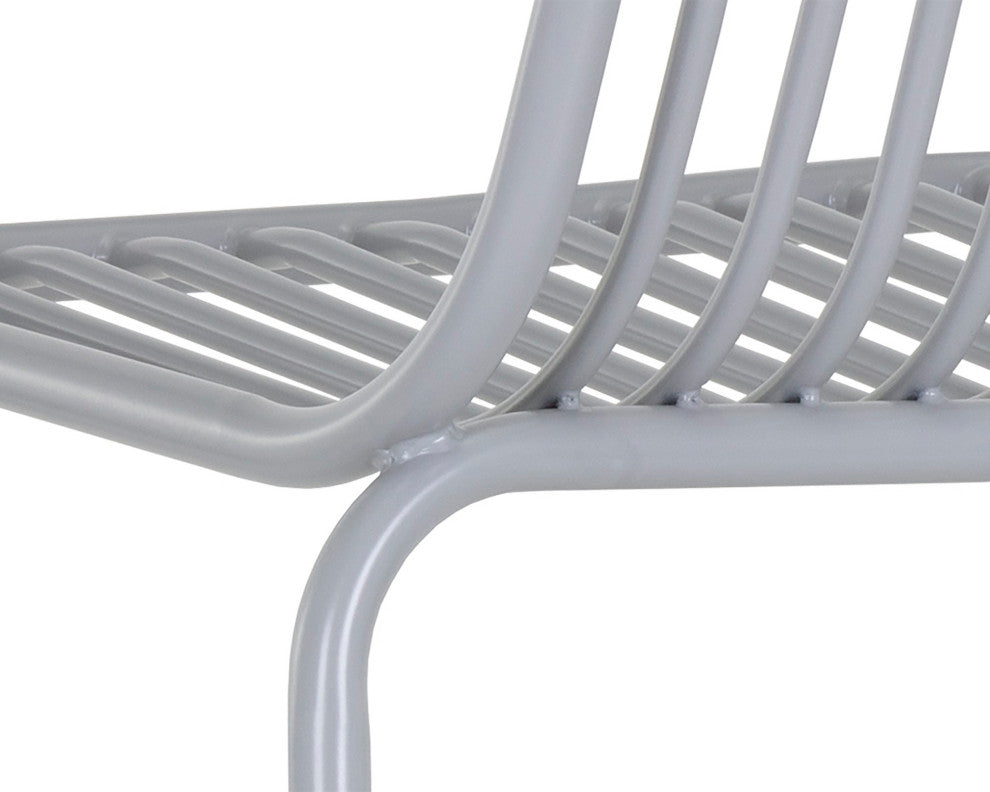 Cypress Outdoor Counter Stool, Silver, Set of 2