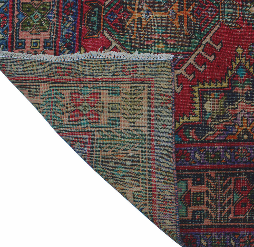 Vintage Distressed Maxie Pink Runner, 4'9x11'10