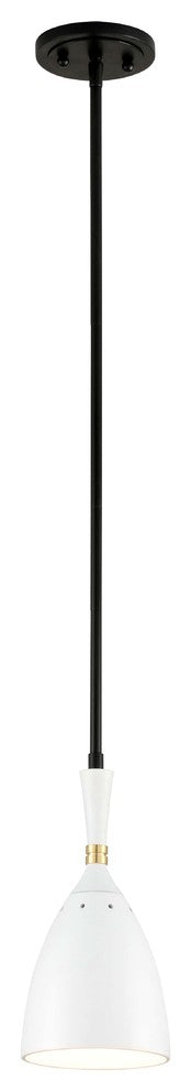 Utopia by Martyn Lawrence Bullard LED Pendant, Polished Brass, Satin White Metal