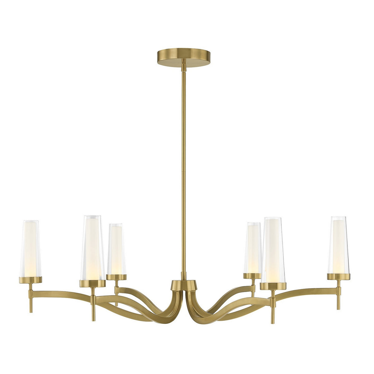 Butler 5 Light Butler 6-Light Chandelier, Warm Brass