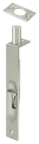 Nuk3y 6" Flush Bolt Square Corner, Satin Nickel