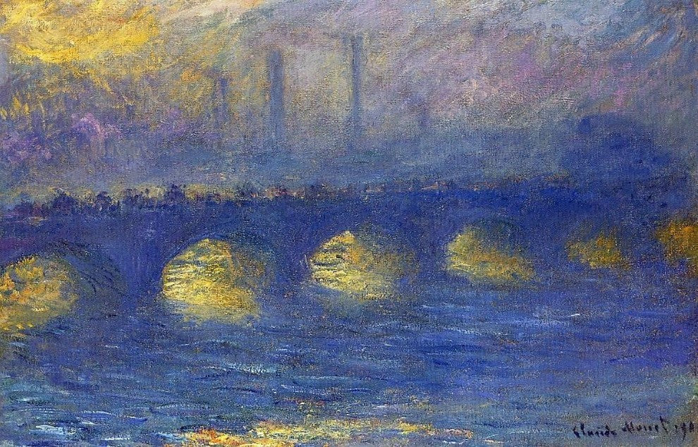 Claude Oscar Monet Waterloo Bridge Overcast Weather Wall Decal