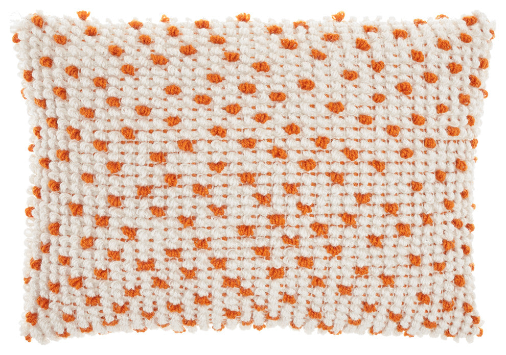 Mina Victory IH013 Throw Pillow, Orange, 14" x 20"