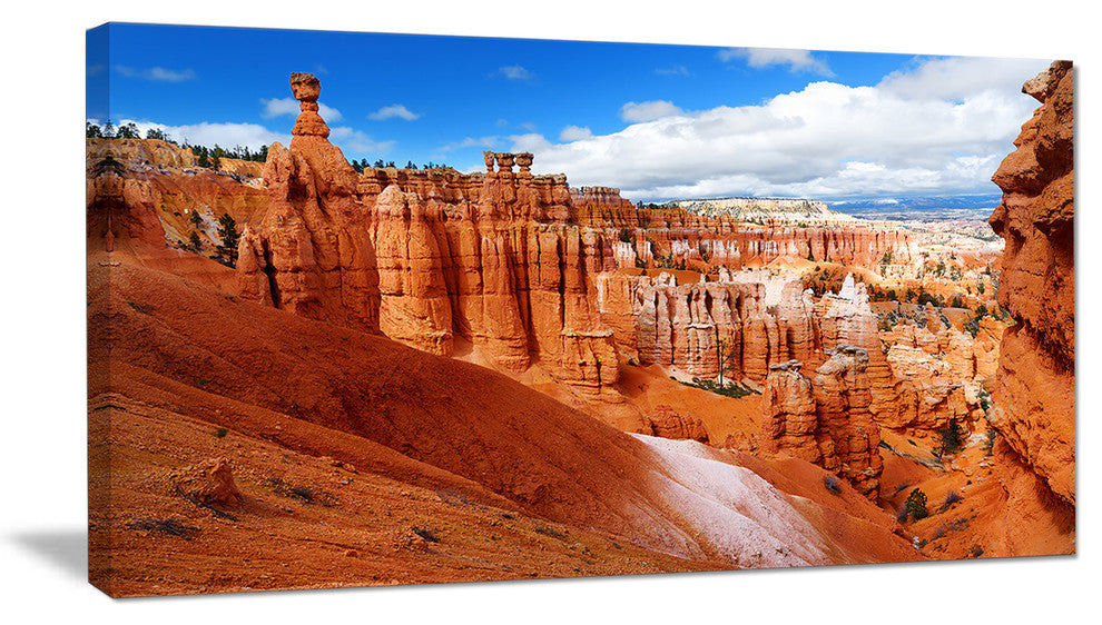Sandstone Hoodoos in Bryce Canyon, Landscape Canvas Art Print, 40x20