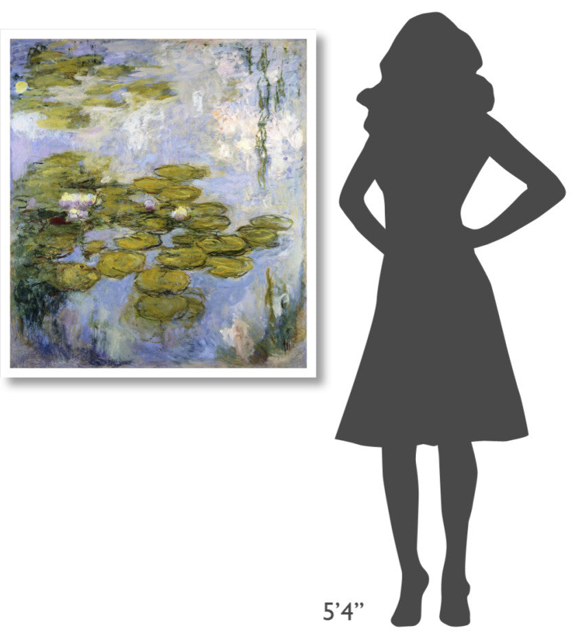"NymphÃ©as (Water Lilies)" Digital Paper Print by Claude Monet, 34"x38"