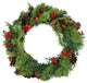 24" Red Berry And Pine Cone Artificial Christmas Wreath, Unlit
