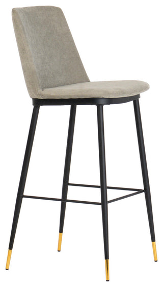 Evora Velvet Counter Stool, Set of 2, Gray
