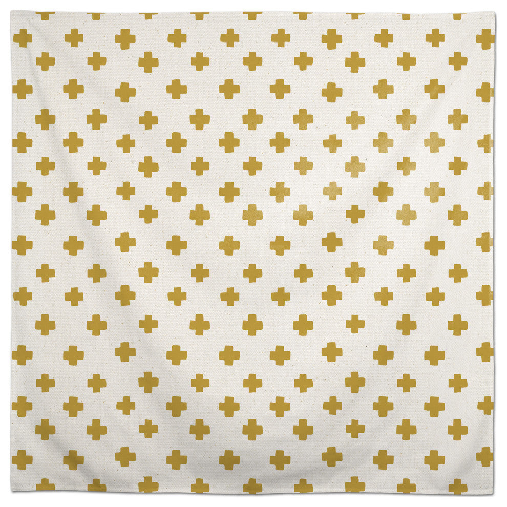 Swiss Cross Pattern Yellow 2 58x58 Tablecloth