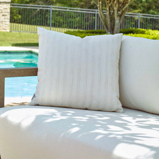 Uttermost Basket Stripe Ivory Outdoor Pillow