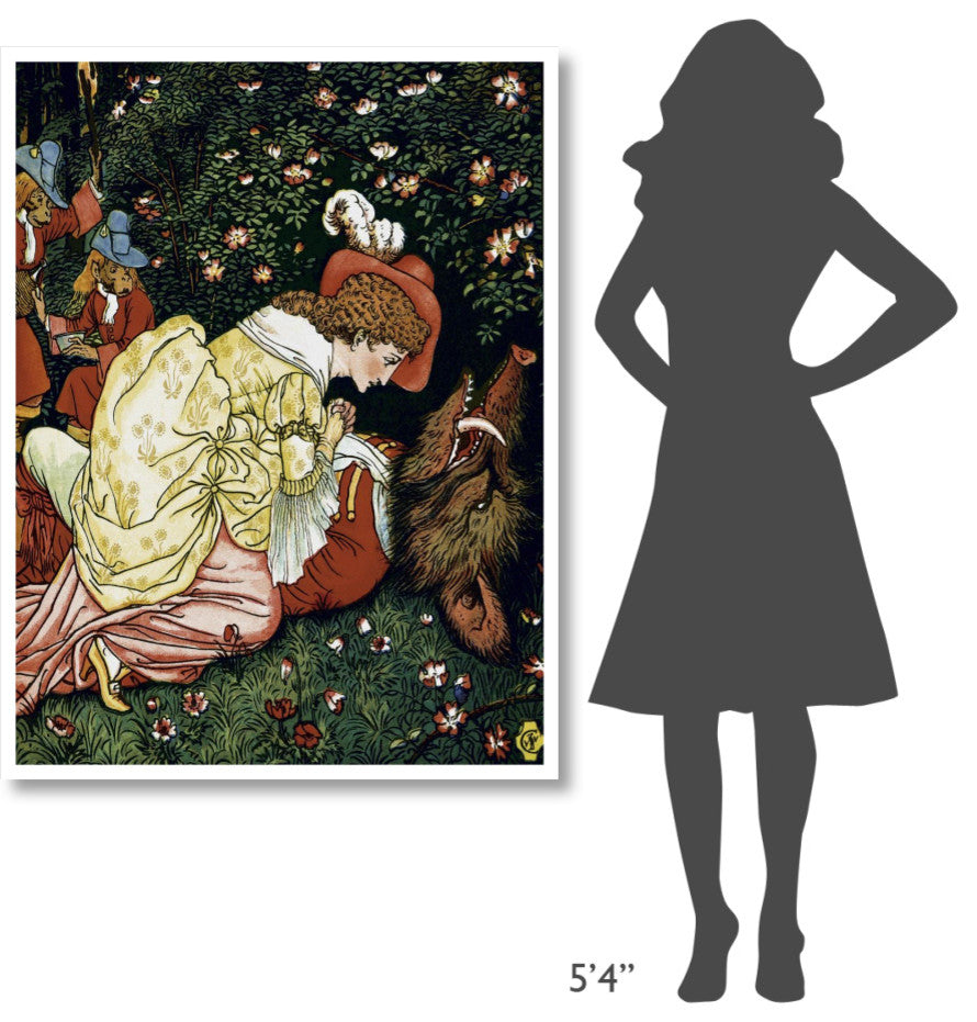 "Beauty and the Beast - In the Woods" Paper Print by Walter Crane, 38"x50"