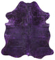 6' 0" X 5' 6" Purple Metallic Cowhide Rug C2108