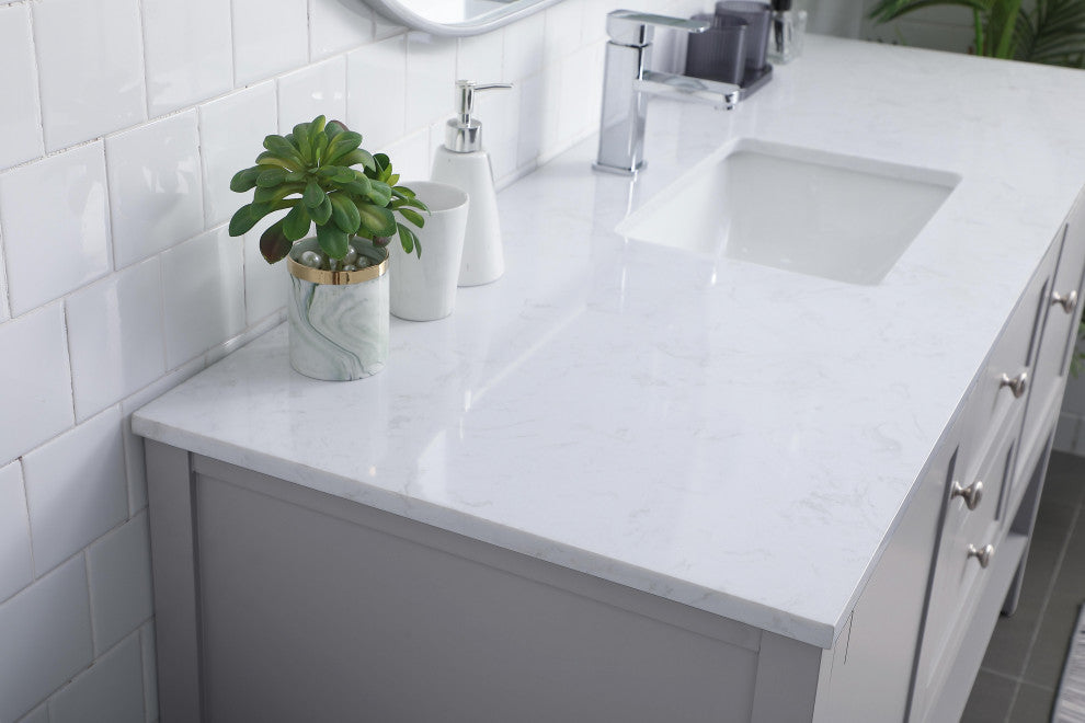 60" Single Bathroom Vanity, Grey