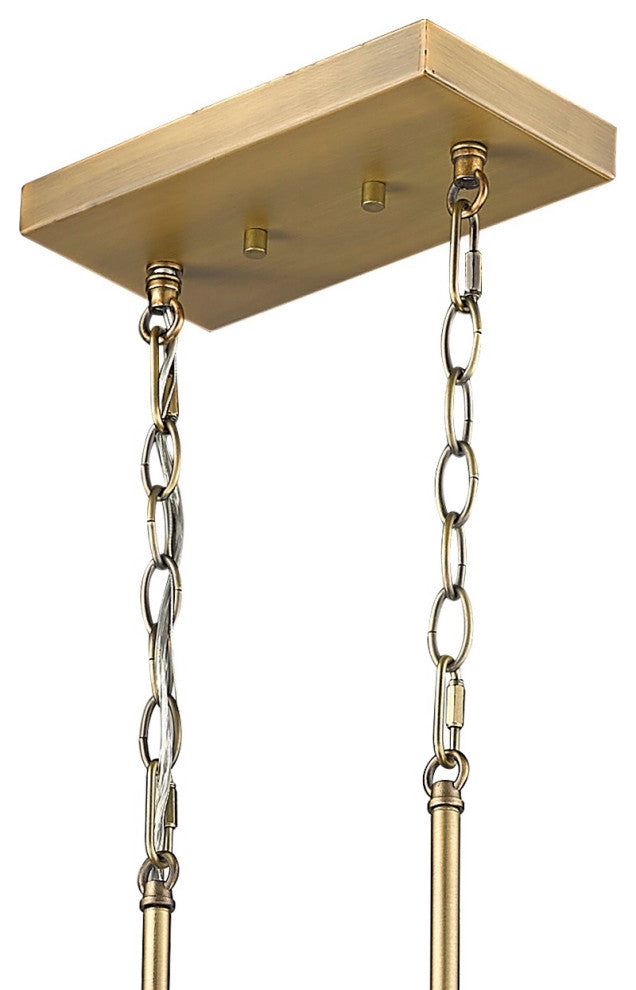 Sophisticated and Modern 14 - Light Aged Brass Large Oval Chandelier