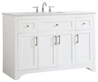 48" Single Bathroom Vanity, White