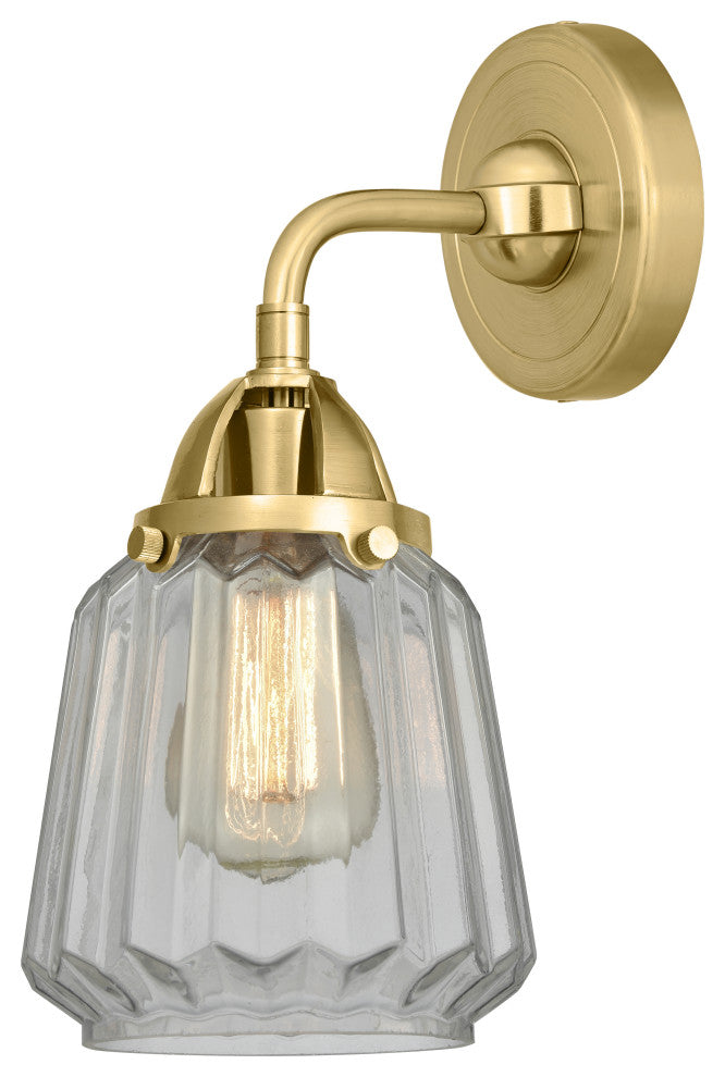 Innovations 288-1W-SG-G142-LED Chatham 1 Light 6" Sconce, Satin Gold
