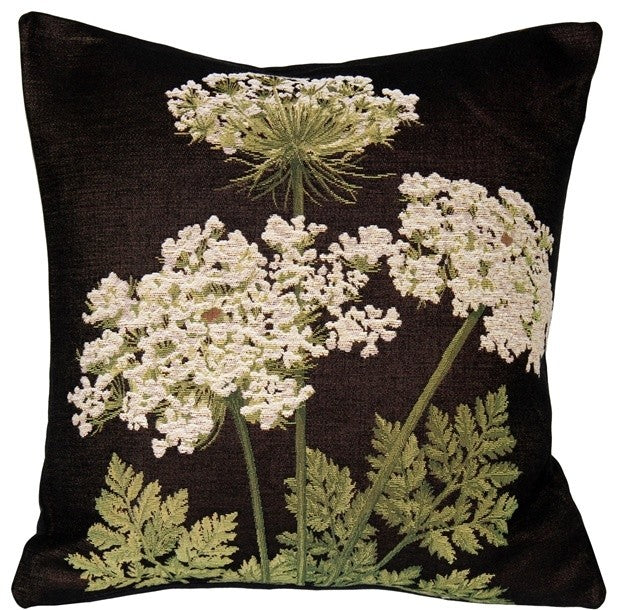 Umbel Floral French Tapestry Throw Pillow, 19x19
