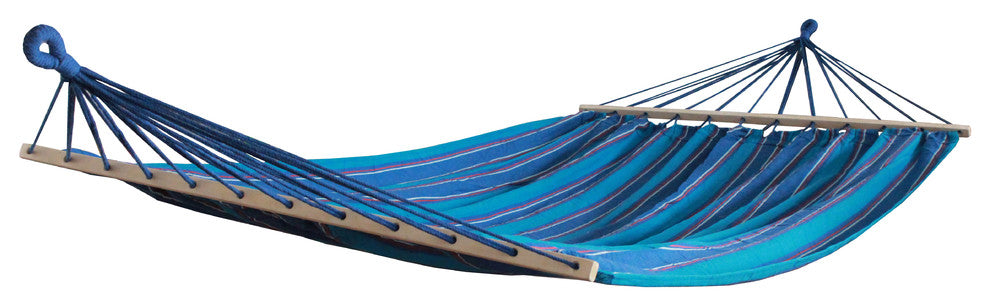 Hammaka Woven Hammock With Spreader Bar, Blue