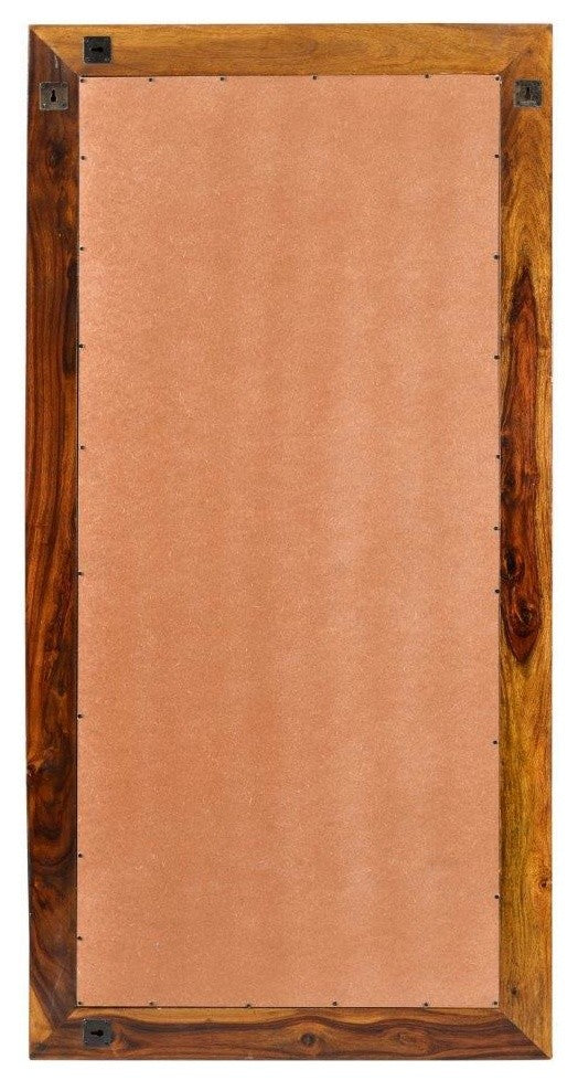 Agra Solid Sheesham Wood Mirror, 60" Height X 30" Wide X 1.5" Deep
