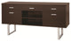 Spacious 5 Drawer Credenza Desk, Cappuccino