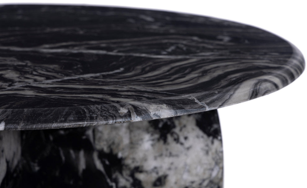 Formentera Marble Coffee Table, Black, Coffee Table