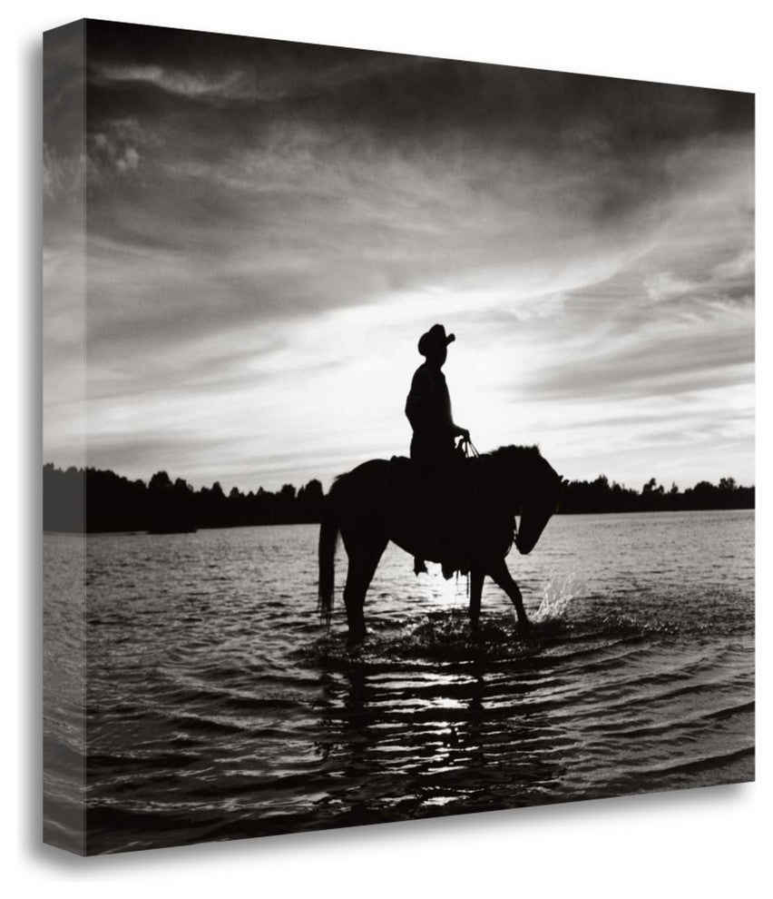 "Silhouettes At Sunset" By Monte Nagler, Giclee Print on Gallery Wrap Canvas