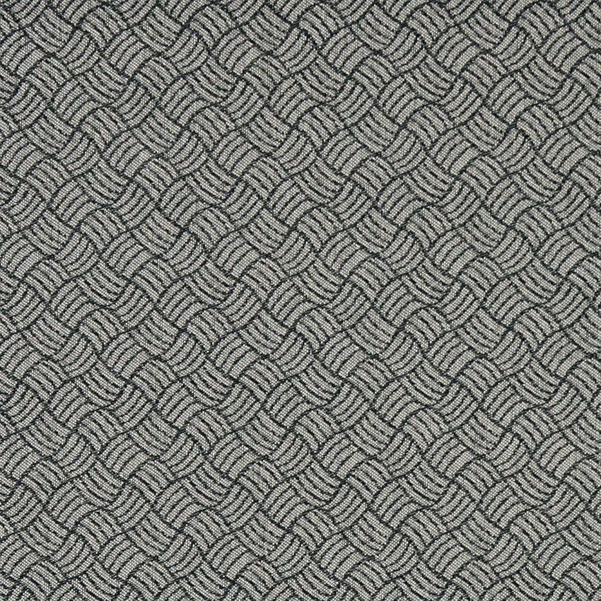 Black And Silver Geometric Heavy Duty Crypton Fabric By The Yard