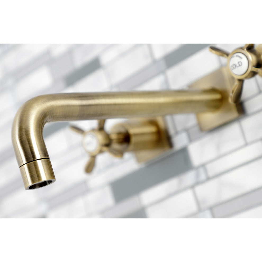 KS6023BEX Wall Mount Tub Faucet, Antique Brass