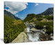 "Alpine Stream in High Mountains" Canvas Print