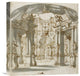 "The Courtyard of a Palace: Project for a Stage, 1713" Artwork, 15"x16"