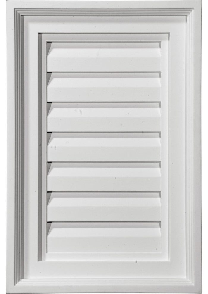 12"W x 18"H Vertical Gable Vent Louver, Functional