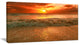 "Amazing Beauty of Sun Reflection in Sea" Seascape Art Canvas, 32"x16"